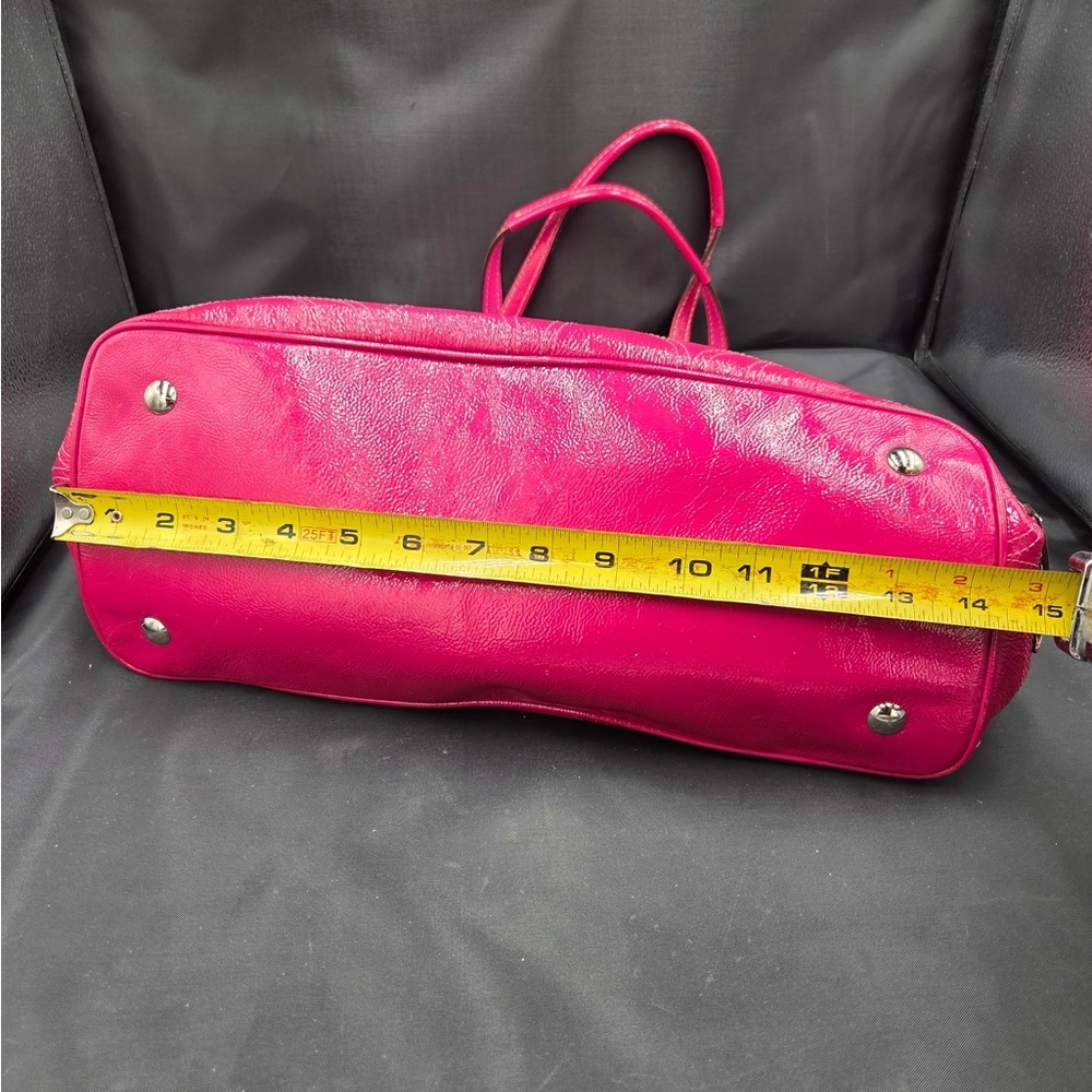 Coach Pink Leather Kisslock Tote Bag - Picture 5 of 11